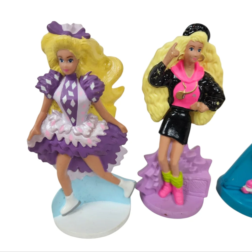 Vintage McDonald's Happy‎ Meal PVC Barbie Cake Toppers Lot of 5 L67